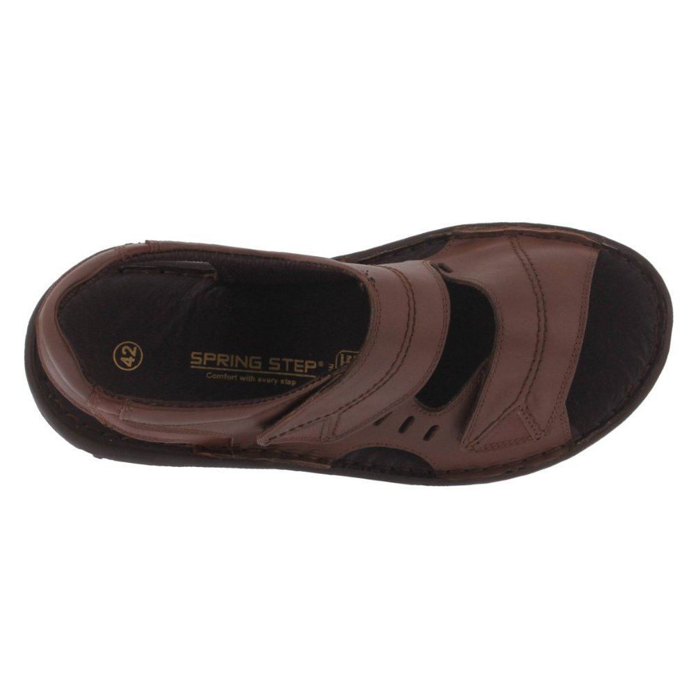 Spring Step Shoes Diro Men's Leather Slingback Sandals BROWN - Picture 2 of 6
